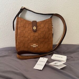 Coach Signature Suede Mini Hadley bag